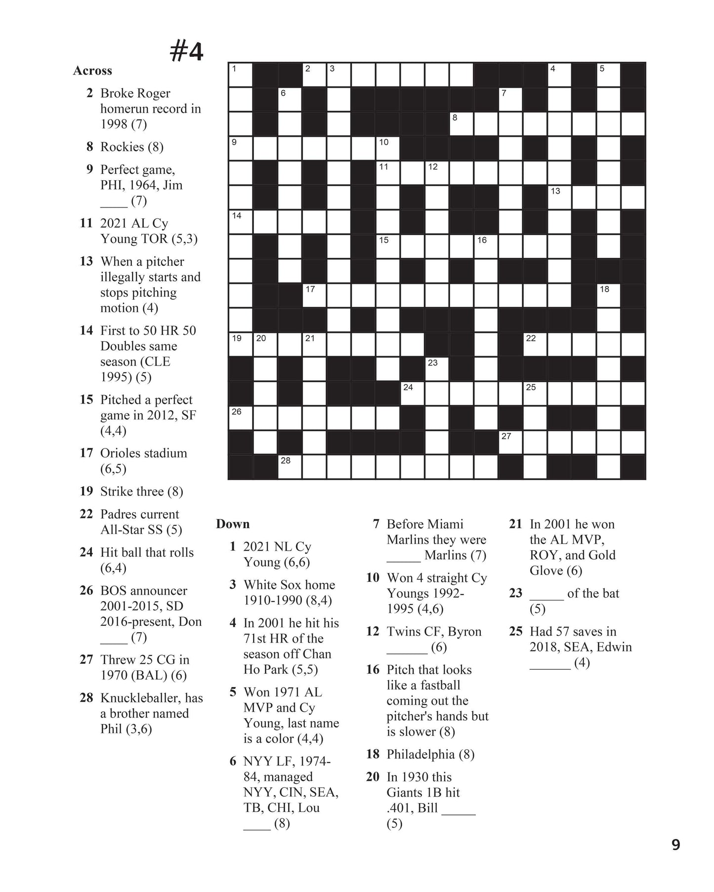 Baseball Puzzle Book: Crosswords, Word Search, Word Scrambles, Trivia Questions