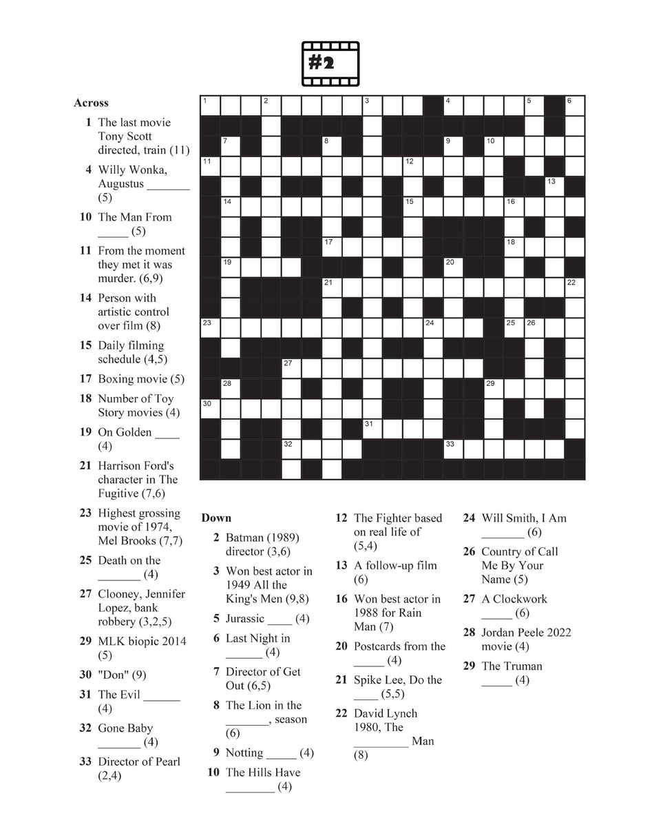 Movie Crossword Puzzles Fun Film Trivia Book Dylanna Press Movie crossword puzzles fun film trivia book dylanna press
