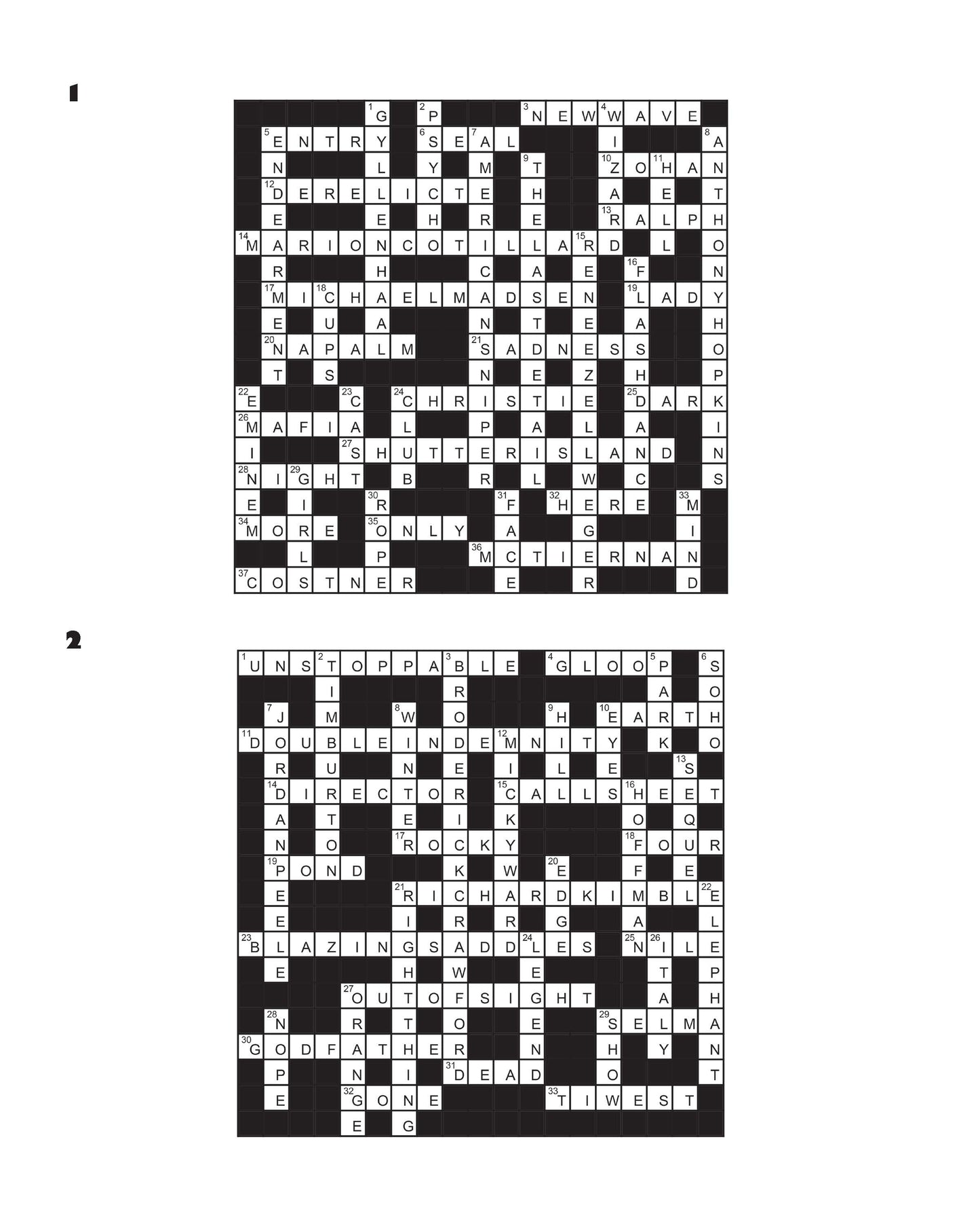 Movie Crossword Puzzles: Fun Film Trivia Book