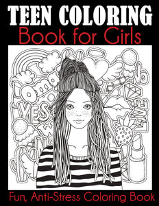 Teen Coloring Book for Girls