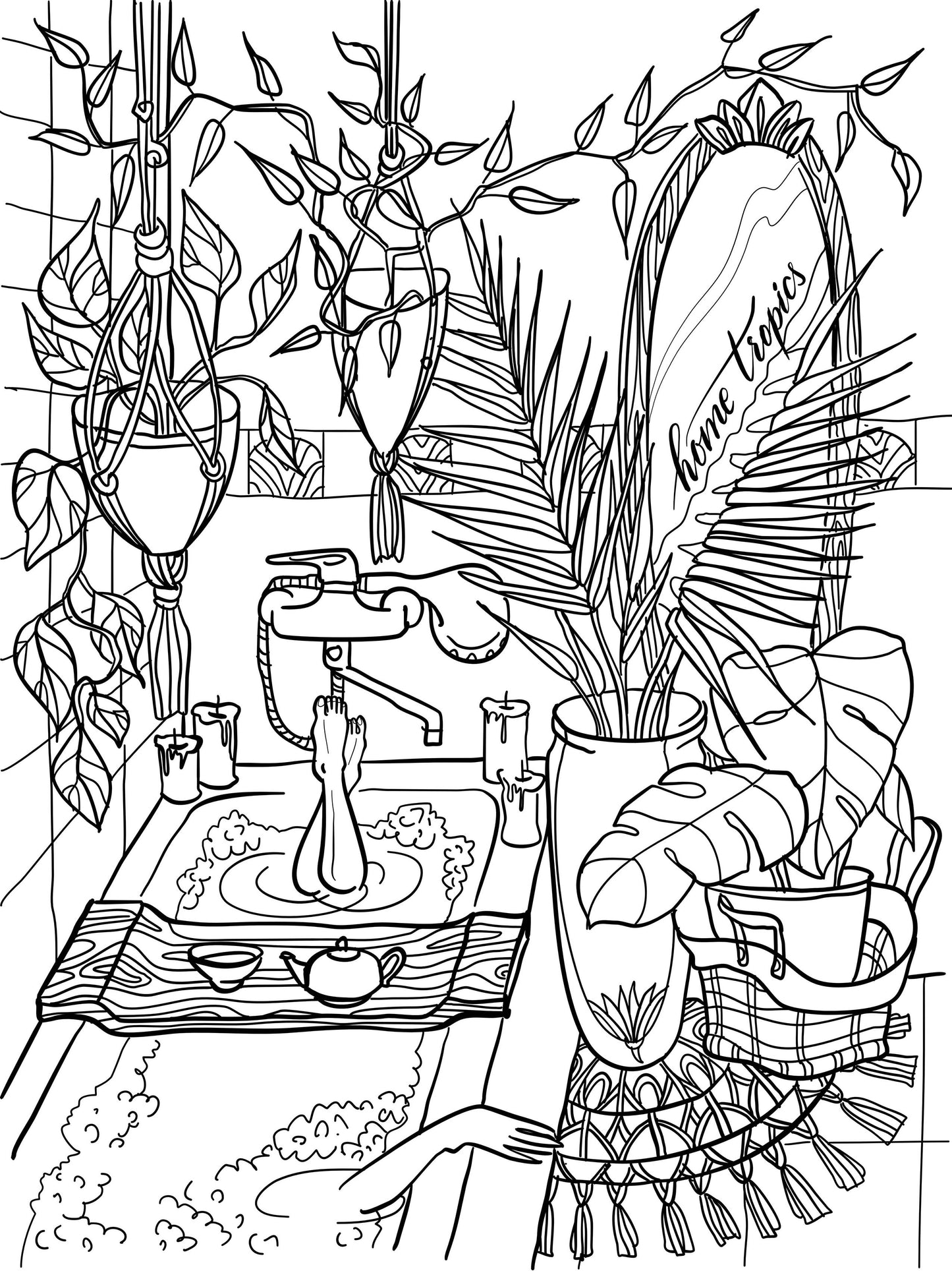 Houseplants Coloring Book