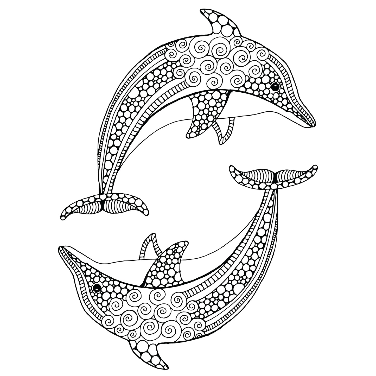 Dolphin Coloring Book