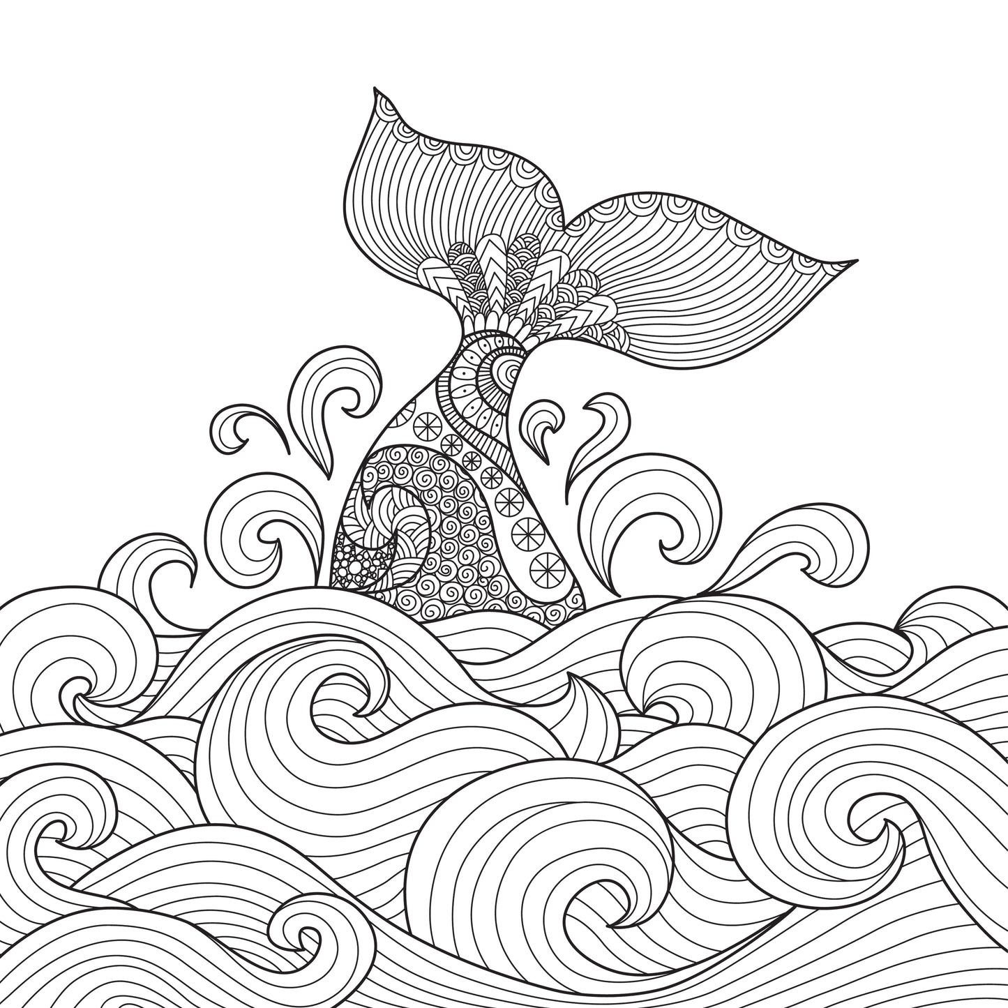 Whale Coloring Book for Adults
